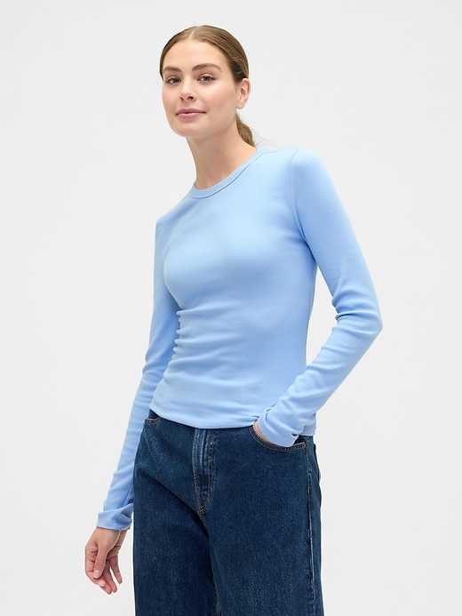 Image number 1 showing, Essential Ribbed Crewneck T-Shirt