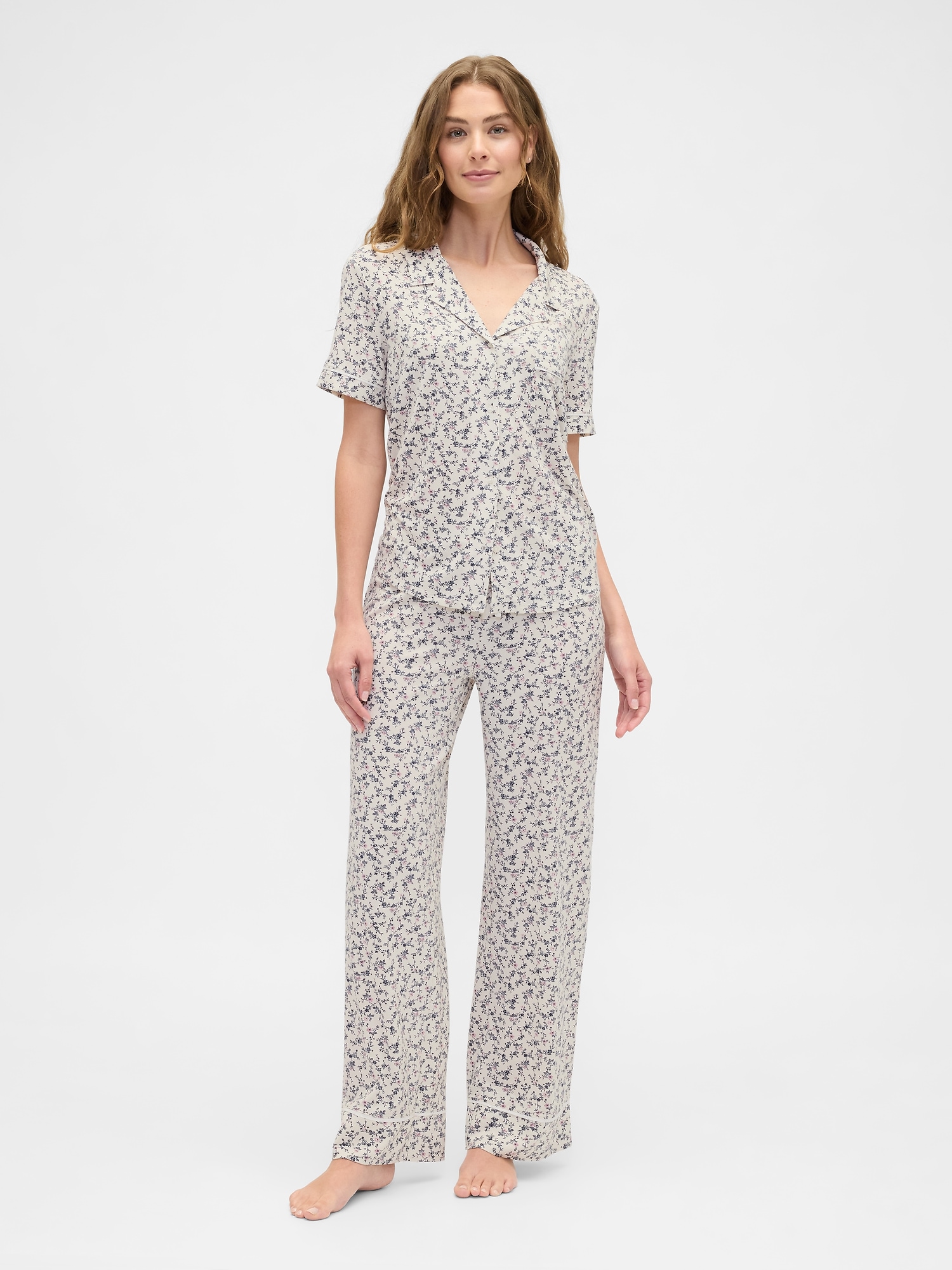 Modal Wide-Leg PJ Pants