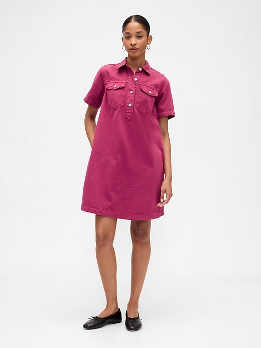 Image number 1 showing, Relaxed Denim Mini Dress