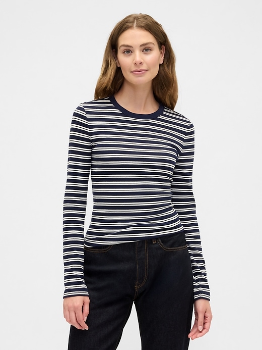 Image number 1 showing, Essential Ribbed Crewneck T-Shirt
