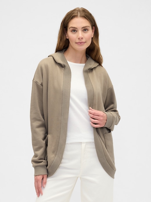 Image number 1 showing, Oversized Open-Front Hoodie