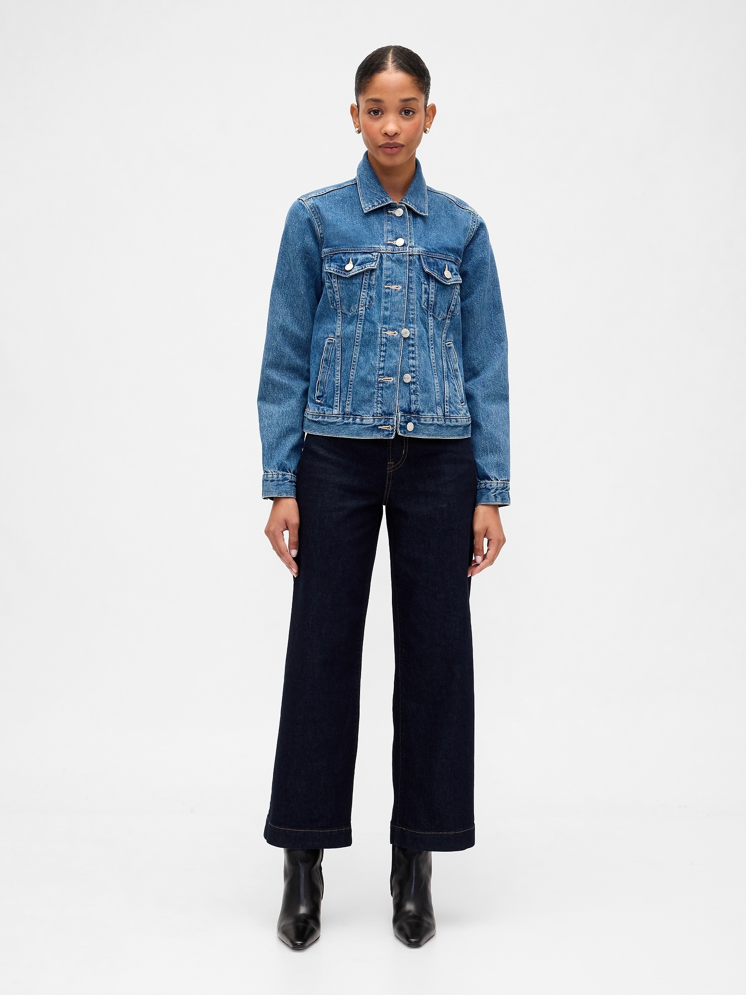 High Rise Wide-Leg Crop Jeans