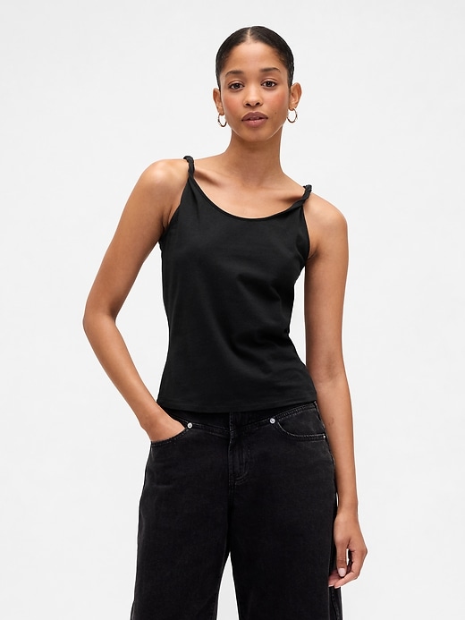 Image number 1 showing, Stretch Jersey Twist Tank Top