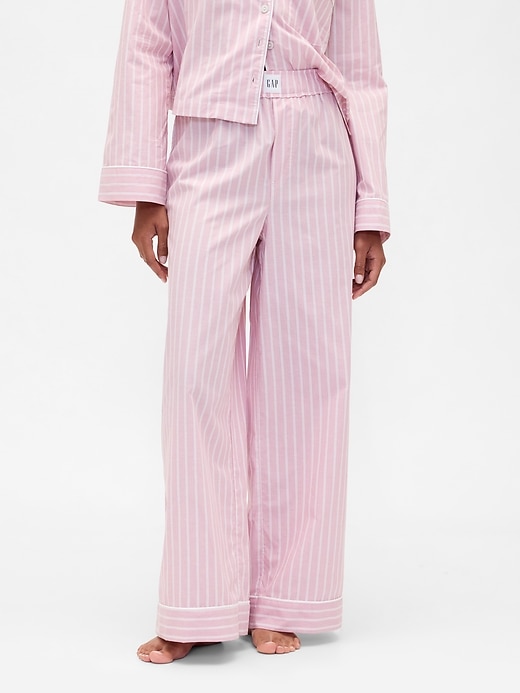 Image number 3 showing, Relaxed Poplin PJ Set