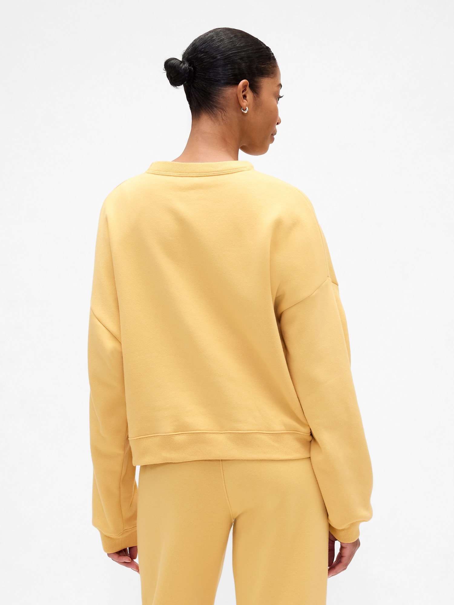 Gap Factory Relaxed Wedge Crewneck Sweatshirt In Yellow