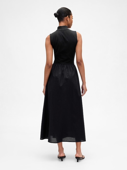 Image number 2 showing, Sleeveless Mockneck Midi Dress