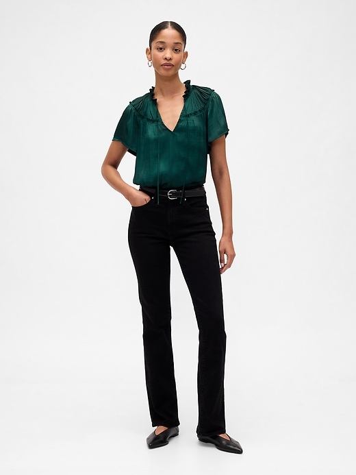 Image number 3 showing, 100% Recycled Relaxed Splitneck Top