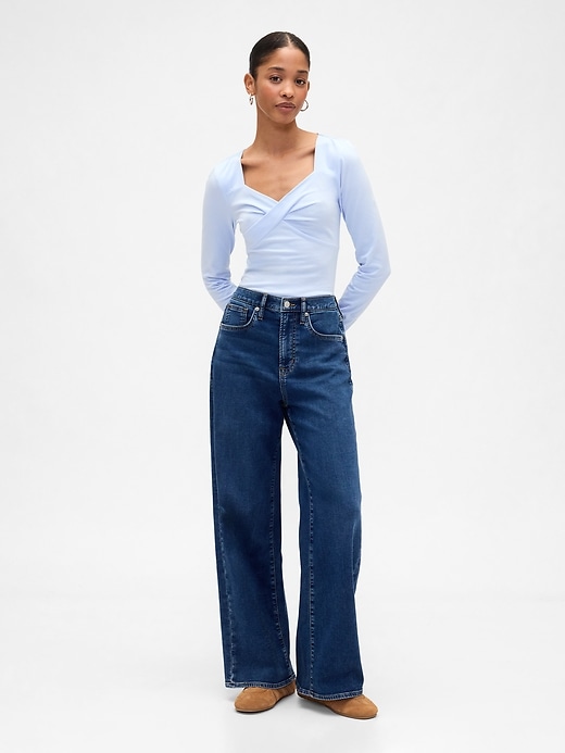 Image number 3 showing, Twist-Front Sweetheart Top