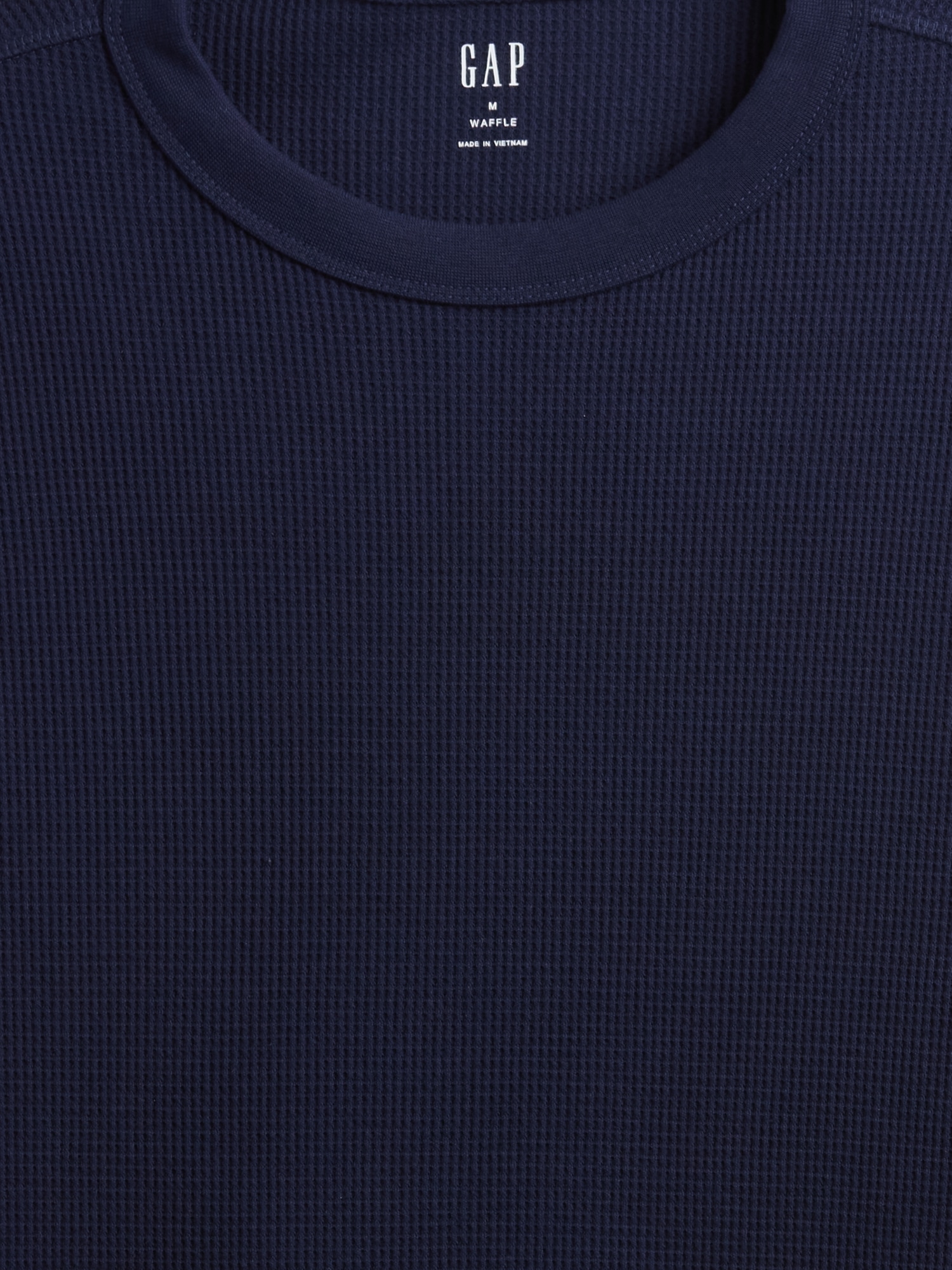 Gap Factory Waffle-knit Crewneck T-shirt In Blue