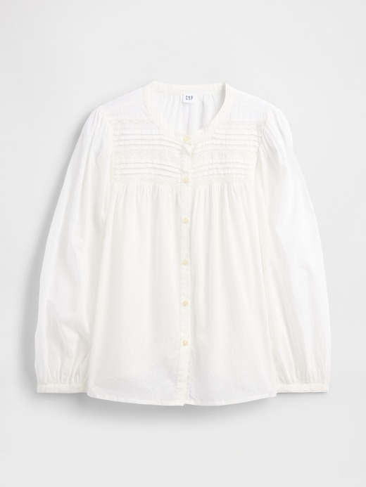 Image number 5 showing, Relaxed Puff Sleeve Lace Top