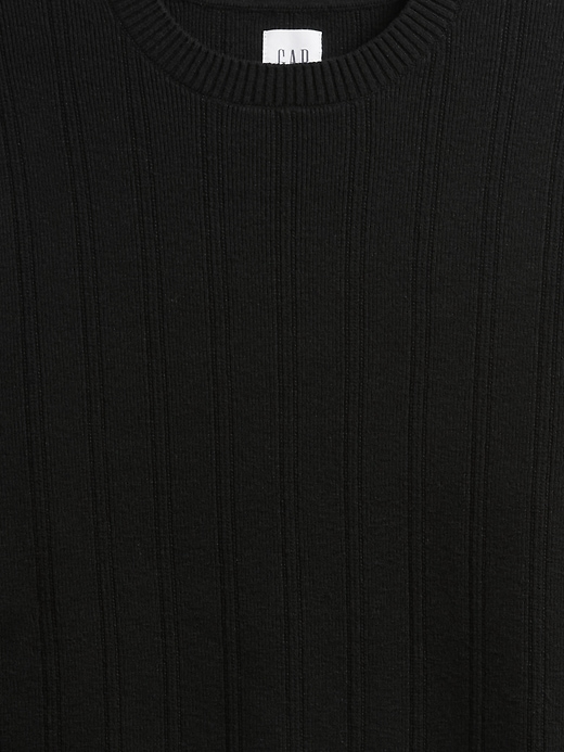 Image number 4 showing, CashSoft Ribbed Crewneck Sweater