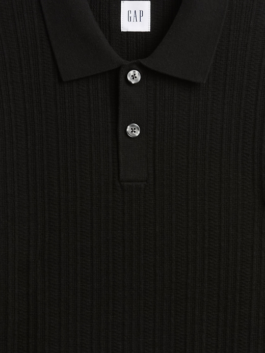 Image number 4 showing, Textured Sweater Polo Shirt