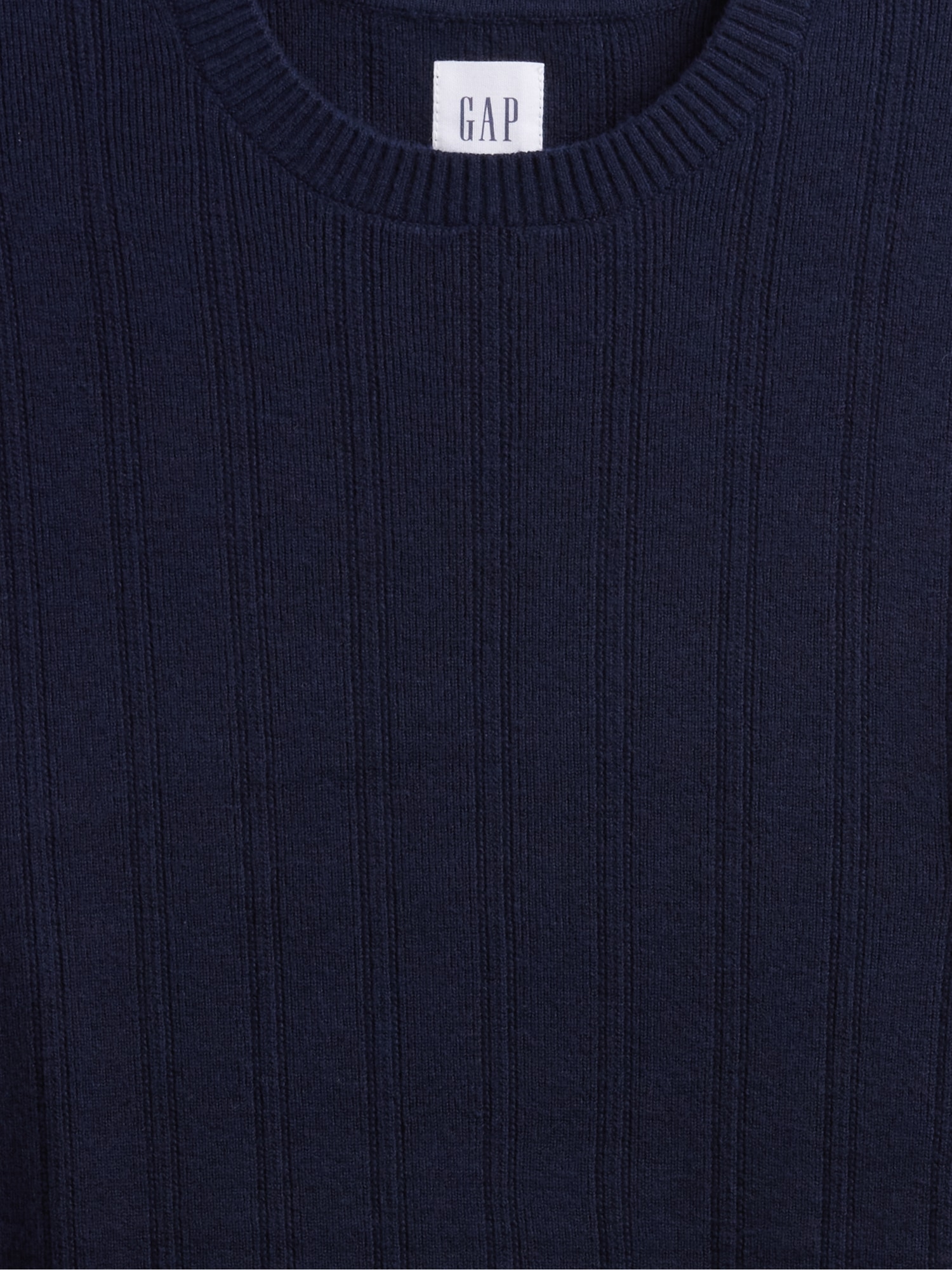 Gap Factory Cashsoft Ribbed Crewneck Sweater In Blue