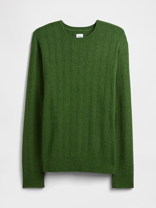 Image number 5 showing, CashSoft Ribbed Crewneck Sweater