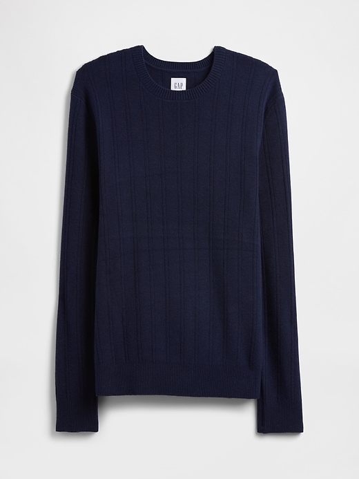 Image number 5 showing, CashSoft Ribbed Crewneck Sweater