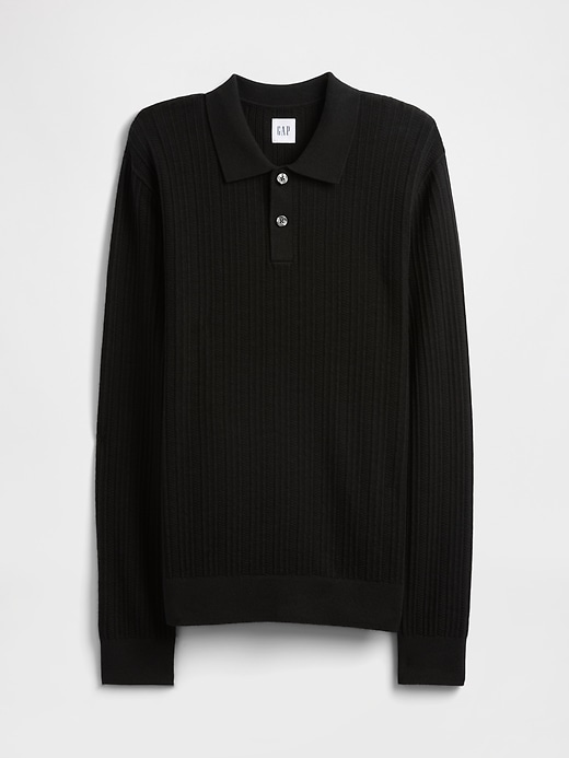 Image number 5 showing, Textured Sweater Polo Shirt
