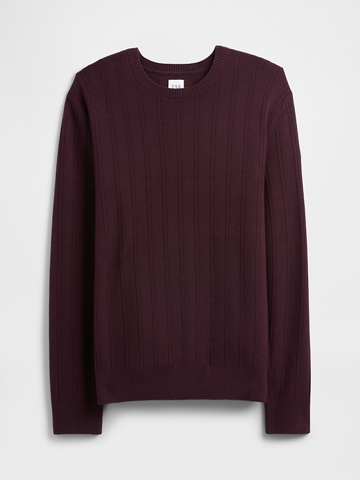 Image number 5 showing, CashSoft Ribbed Crewneck Sweater