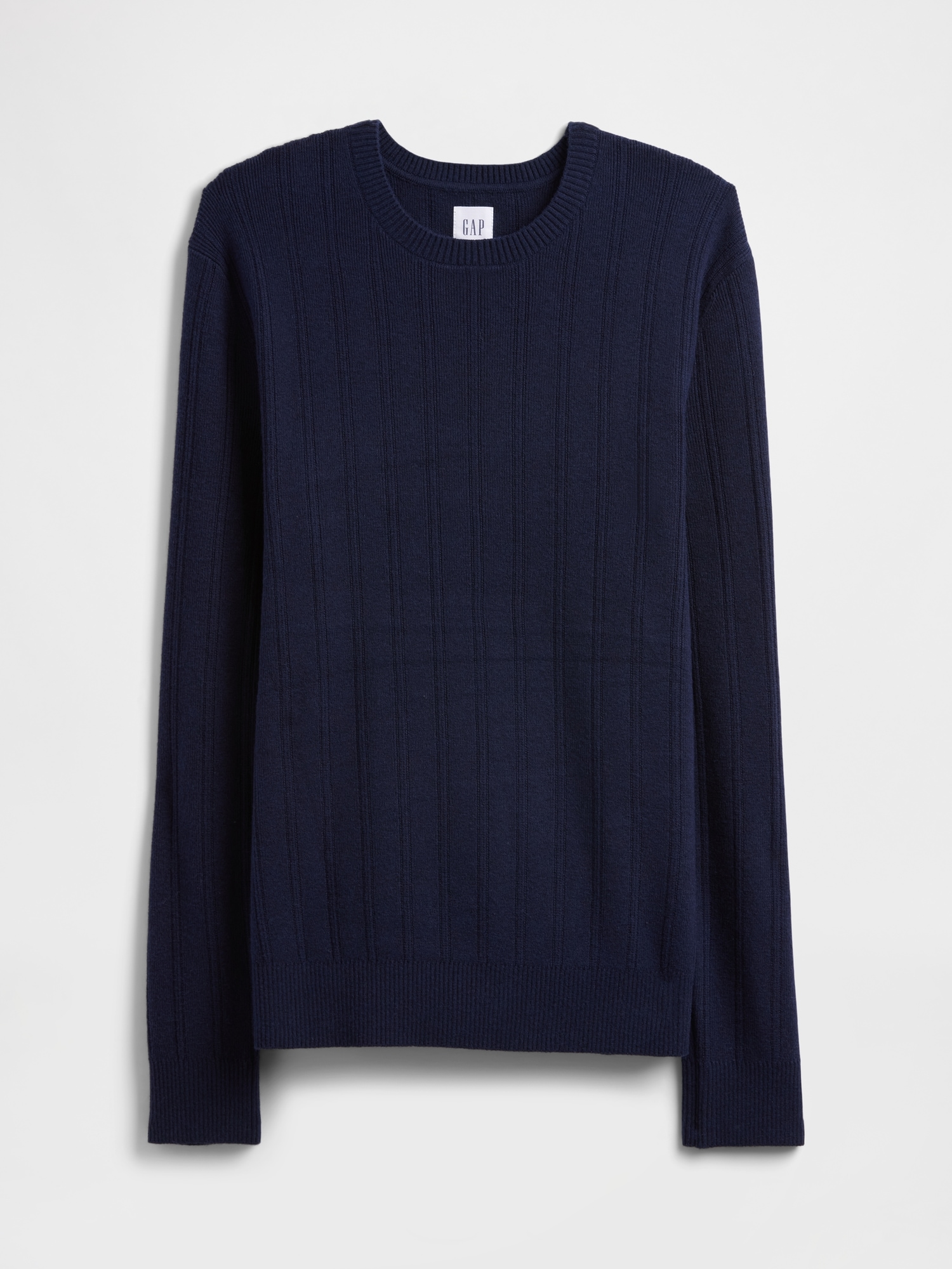 Gap Factory Cashsoft Ribbed Crewneck Sweater In Blue