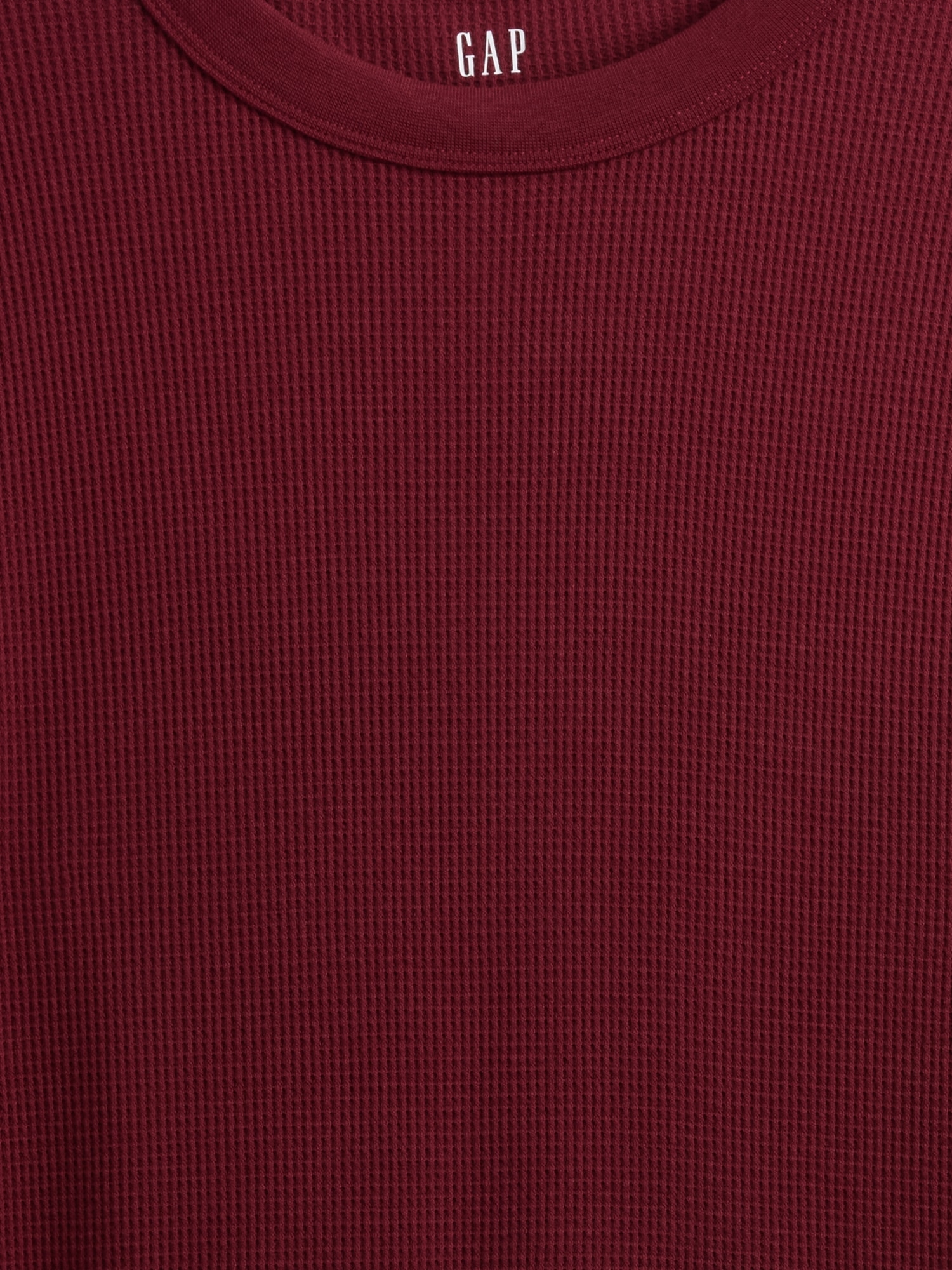 Gap Factory Waffle-knit Crewneck T-shirt In Red