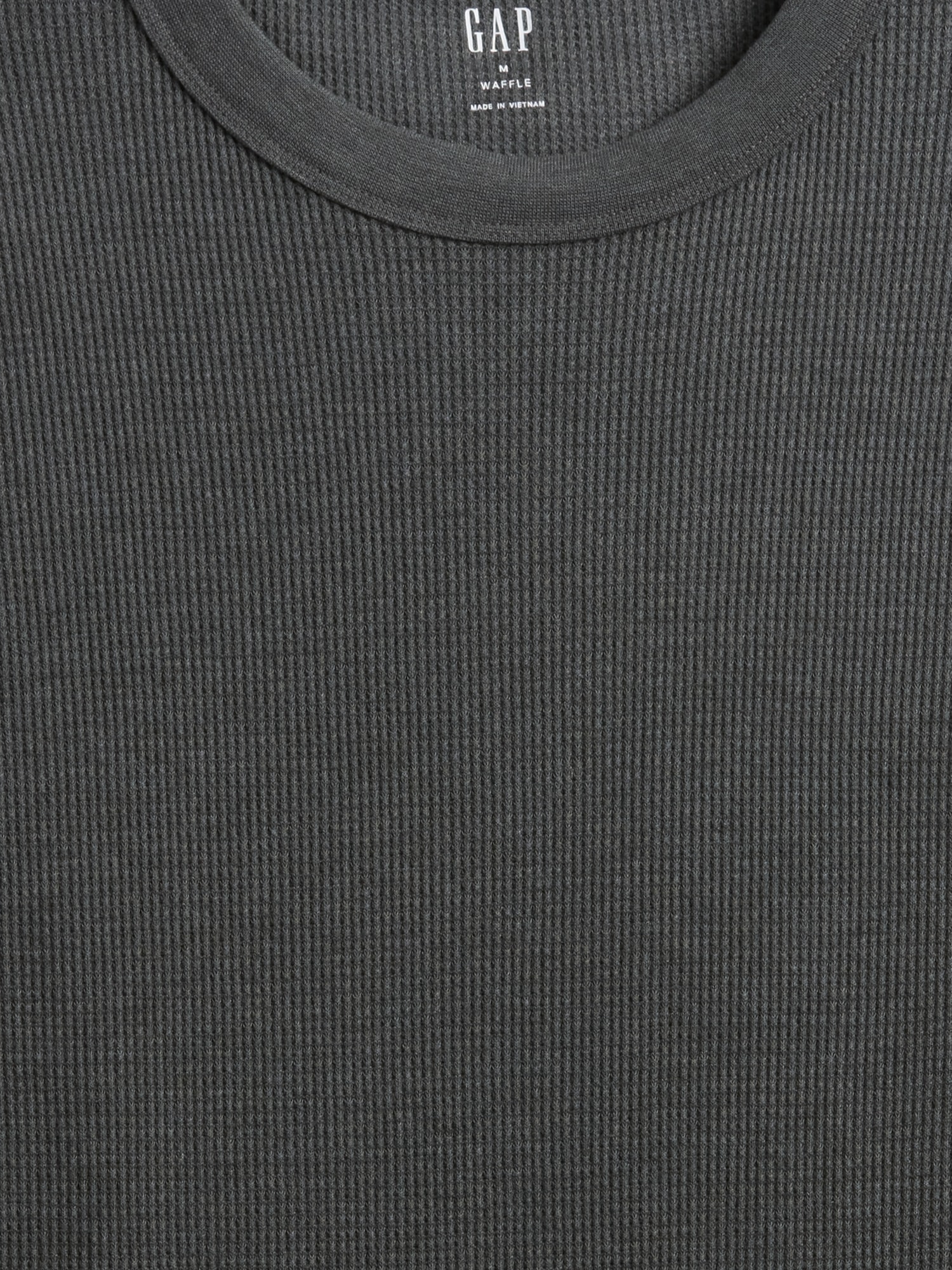 Gap Factory Waffle-knit Crewneck T-shirt In Gray