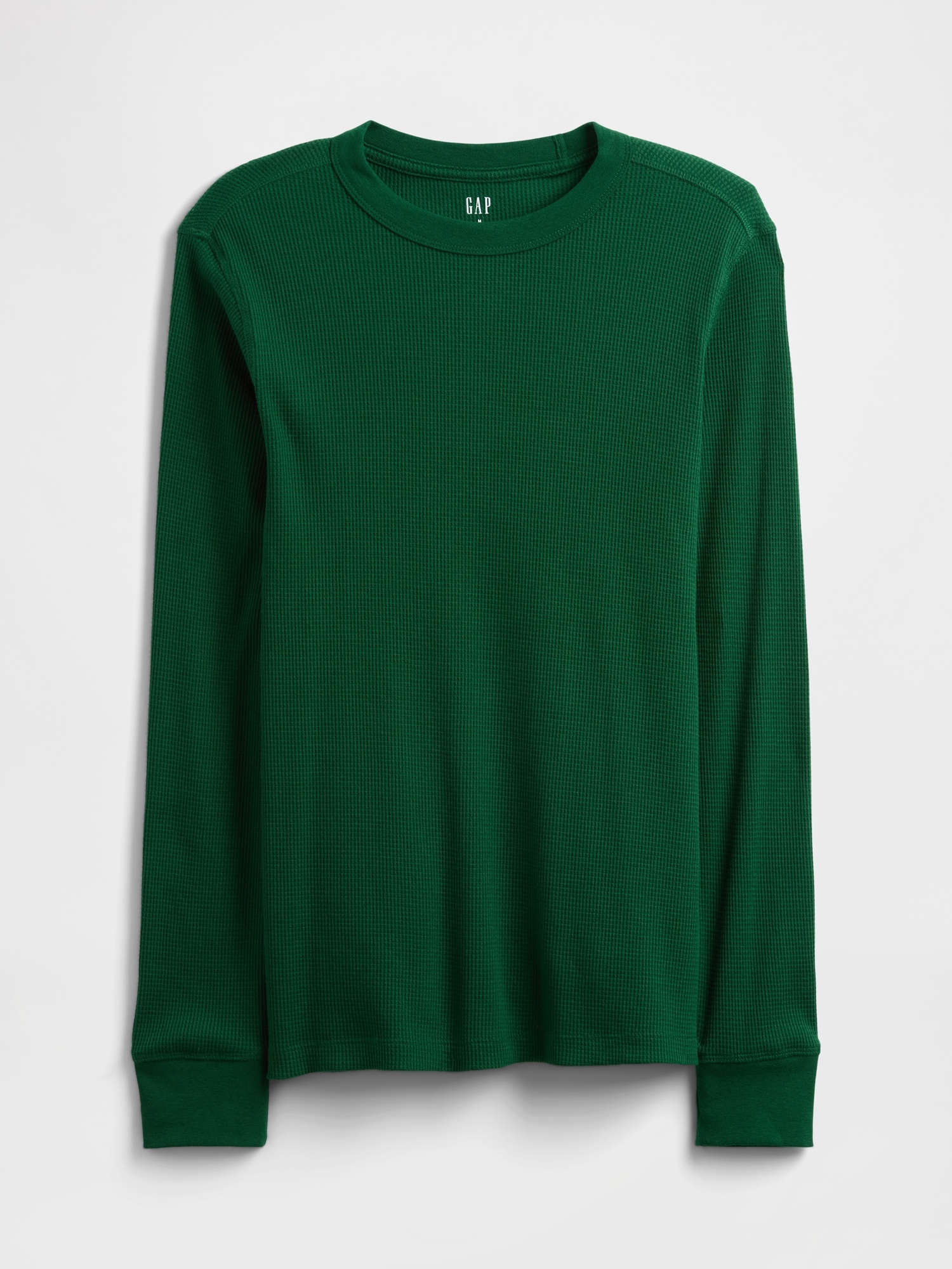 Gap Factory Waffle-knit Crewneck T-shirt In Green