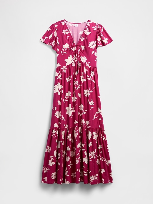 Image number 4 showing, Ruched V-Neck Maxi Dress
