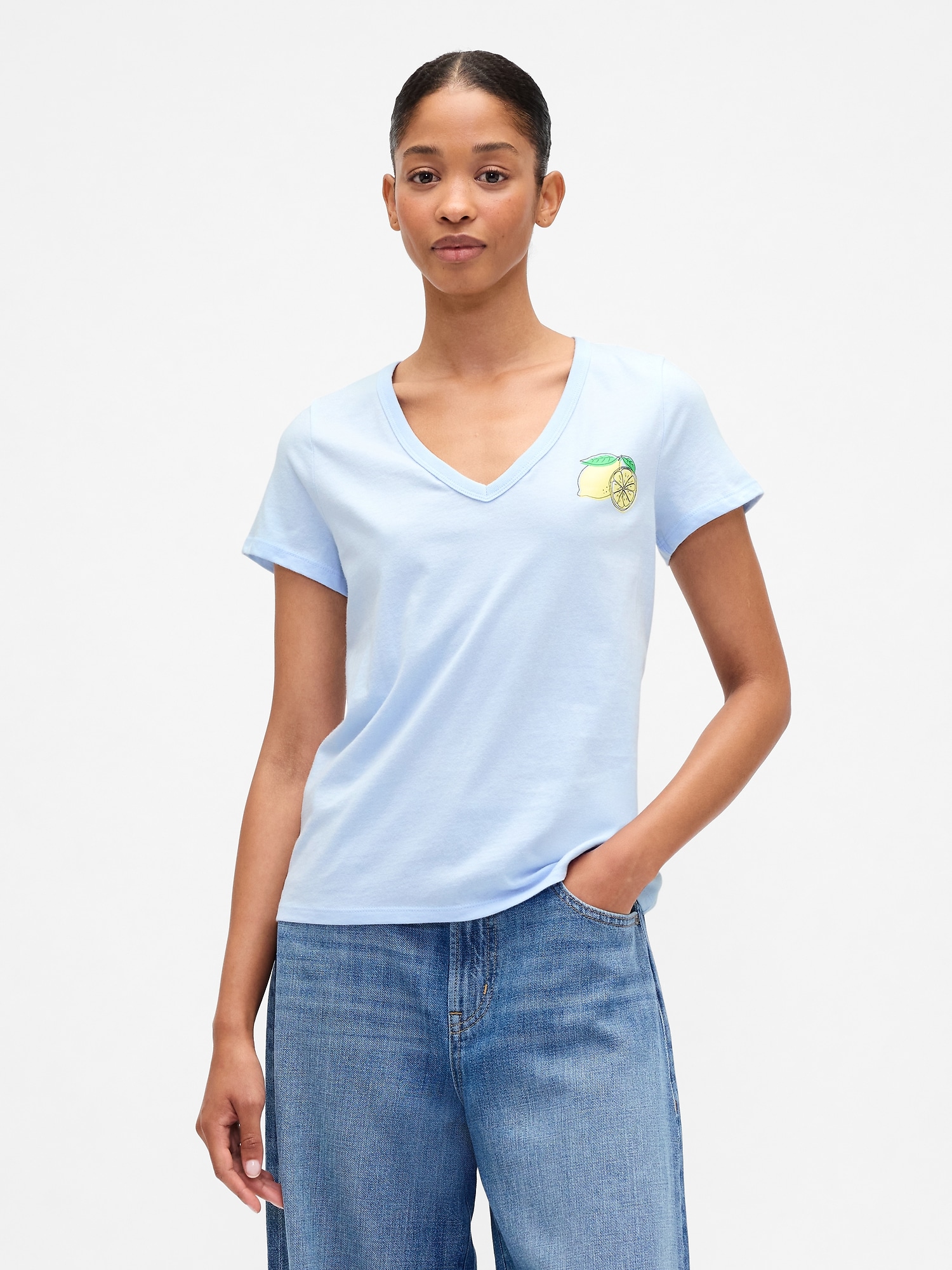 Favorite V-Neck Graphic T-Shirt