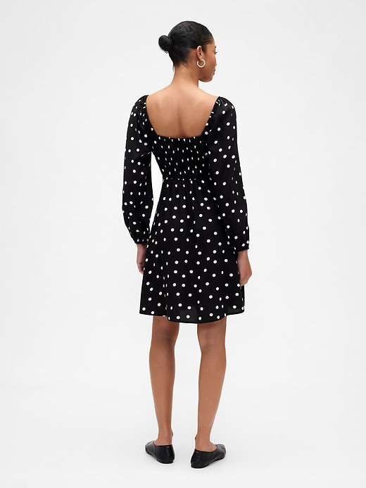 Image number 2 showing, Smocked Print Mini Dress