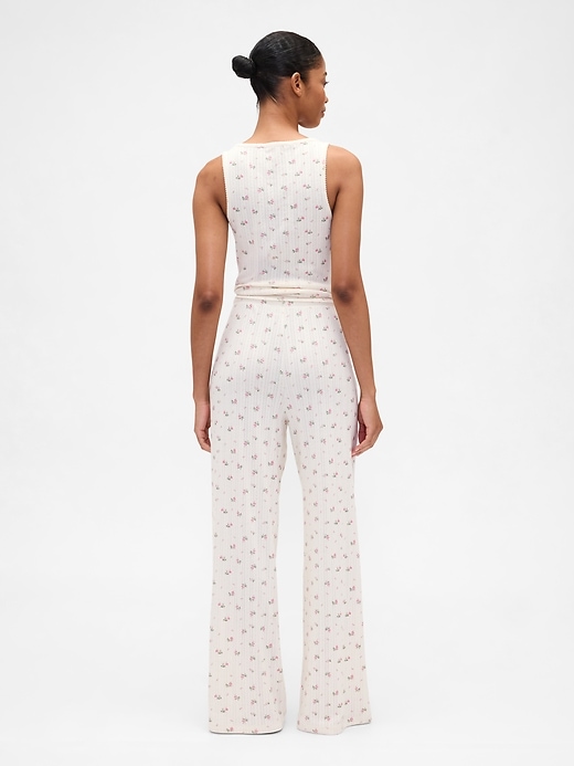 Image number 2 showing, Relaxed Pointelle Wide-Leg PJ Pants