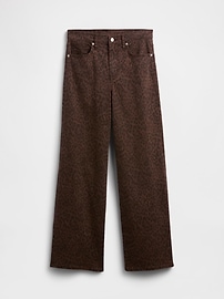 High Rise Print Wide-Leg Jeans