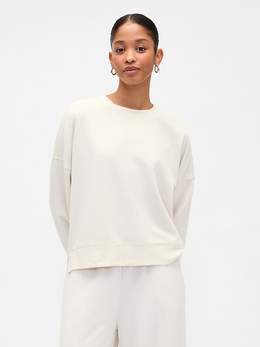 Image number 1 showing, Oversized Balloon Sleeve Crewneck Sweatshirt