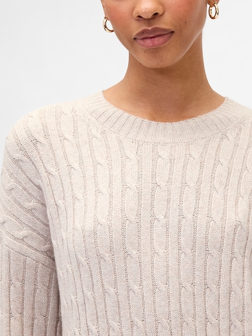 Image number 3 showing, CashSoft Relaxed Crewneck Sweater Mini Dress