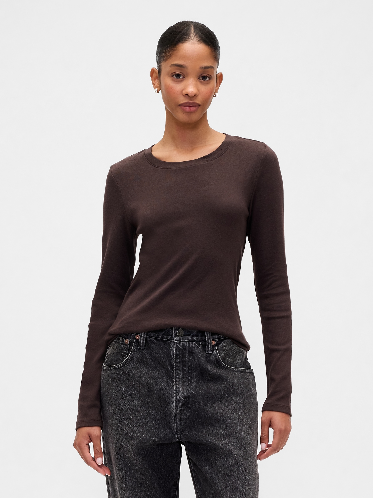Modern Ribbed Crewneck T-Shirt