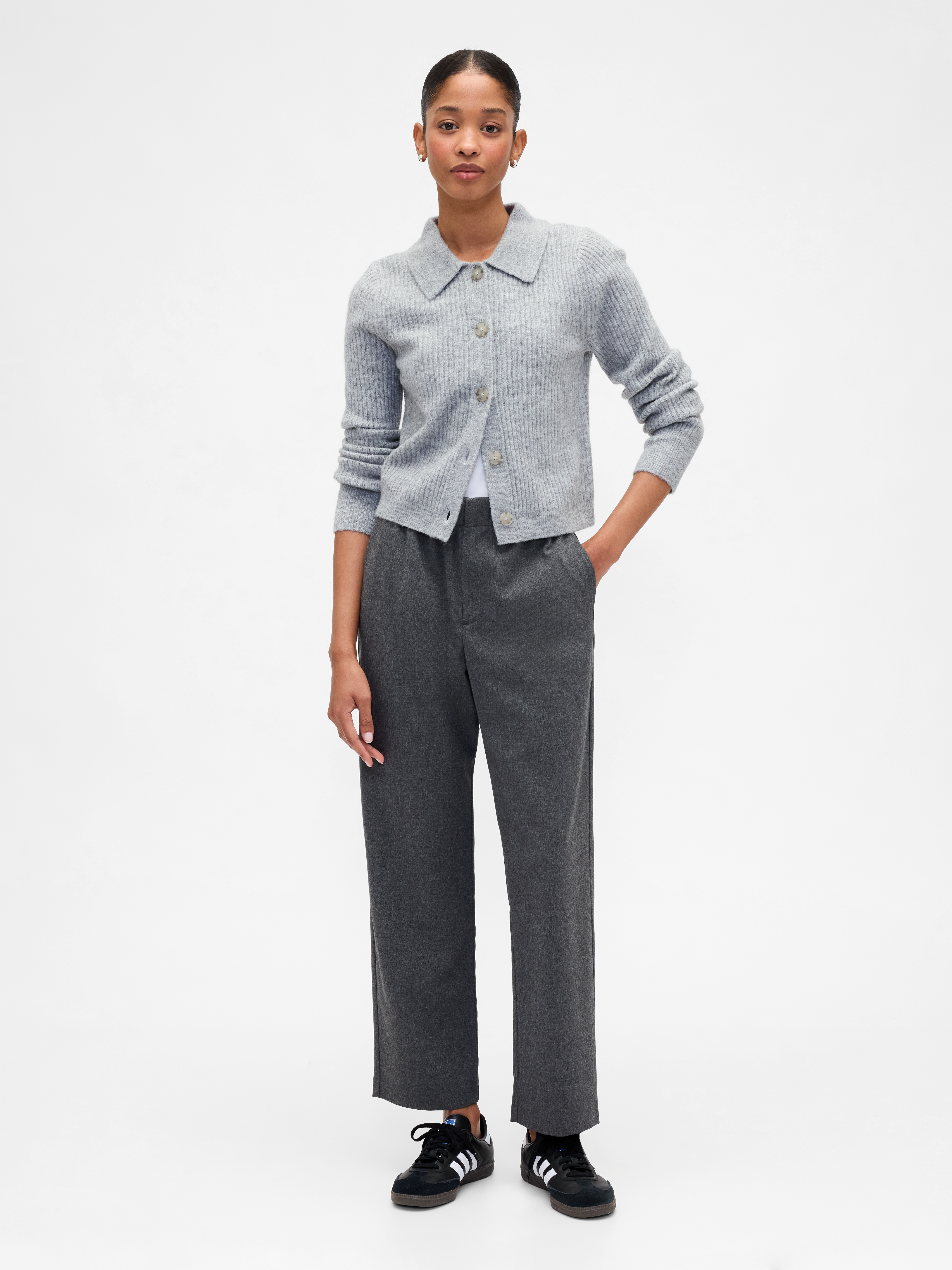 Recycled High Rise Straight-Leg Pants