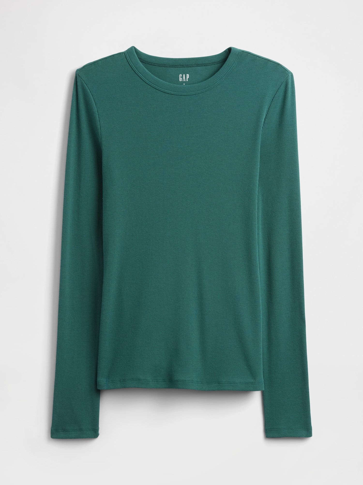 Gap Factory Essential Ribbed Crewneck T-shirt In Green