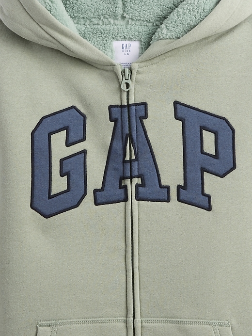 Image number 3 showing, Kids Gap Logo Sherpa Zip Hoodie