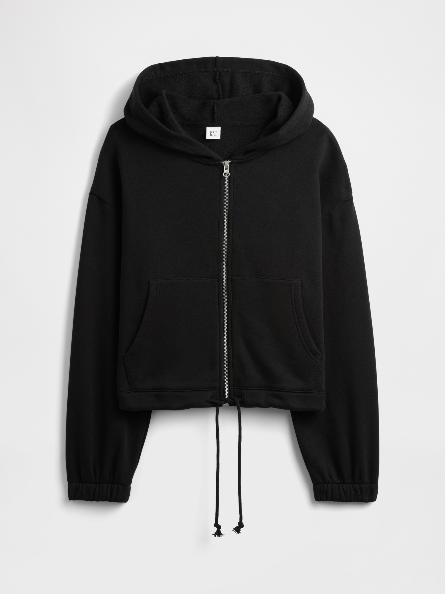 Gap Factory Oversized Bubble Zip Hoodie In Black