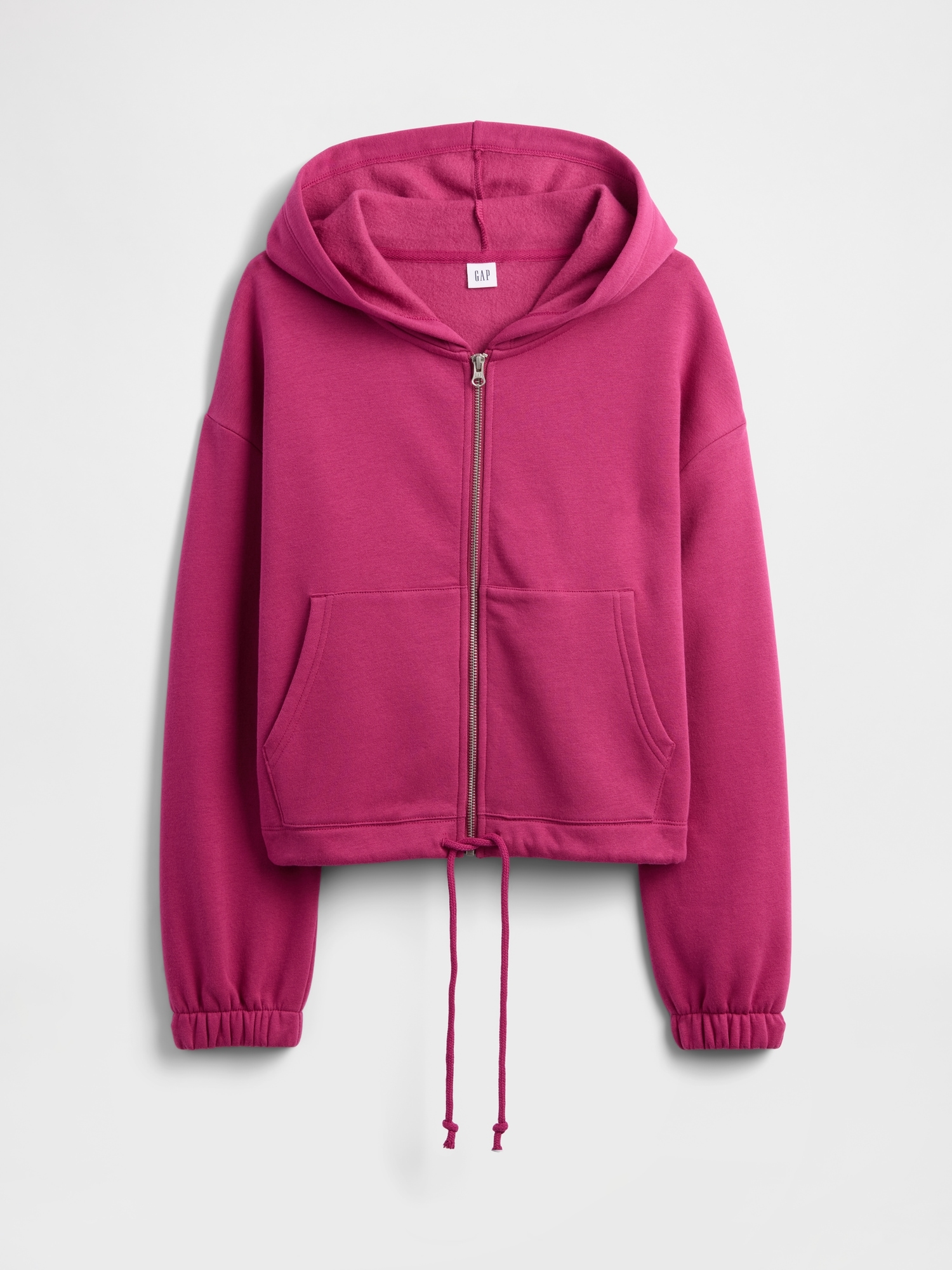 Gap Factory Oversized Bubble Zip Hoodie In Pink