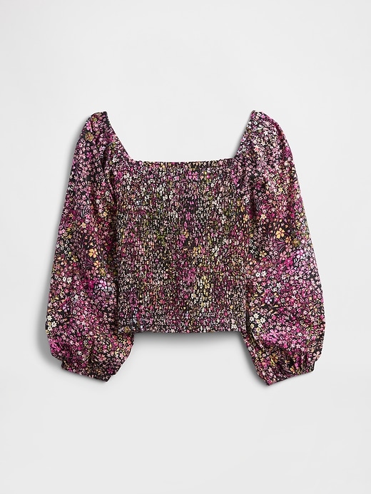 Image number 2 showing, Kids Squareneck Puff Sleeve Top