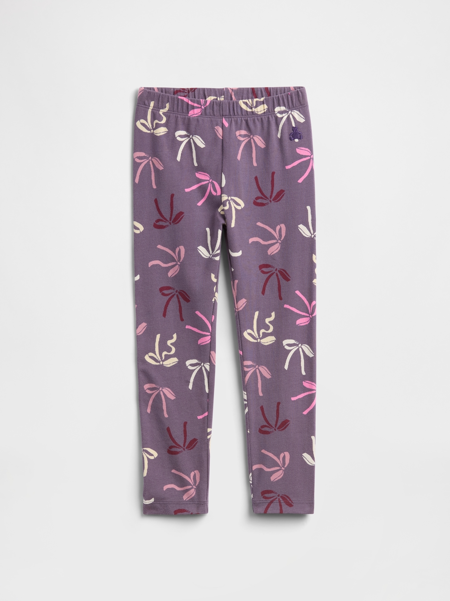 babyGap Pull-On Stretch Jersey Leggings - Dark Violet Bow