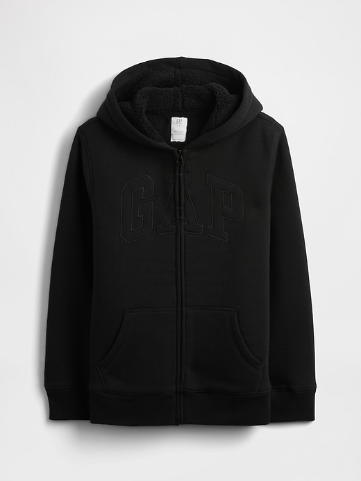 Image number 1 showing, Kids Gap Logo Sherpa Zip Hoodie