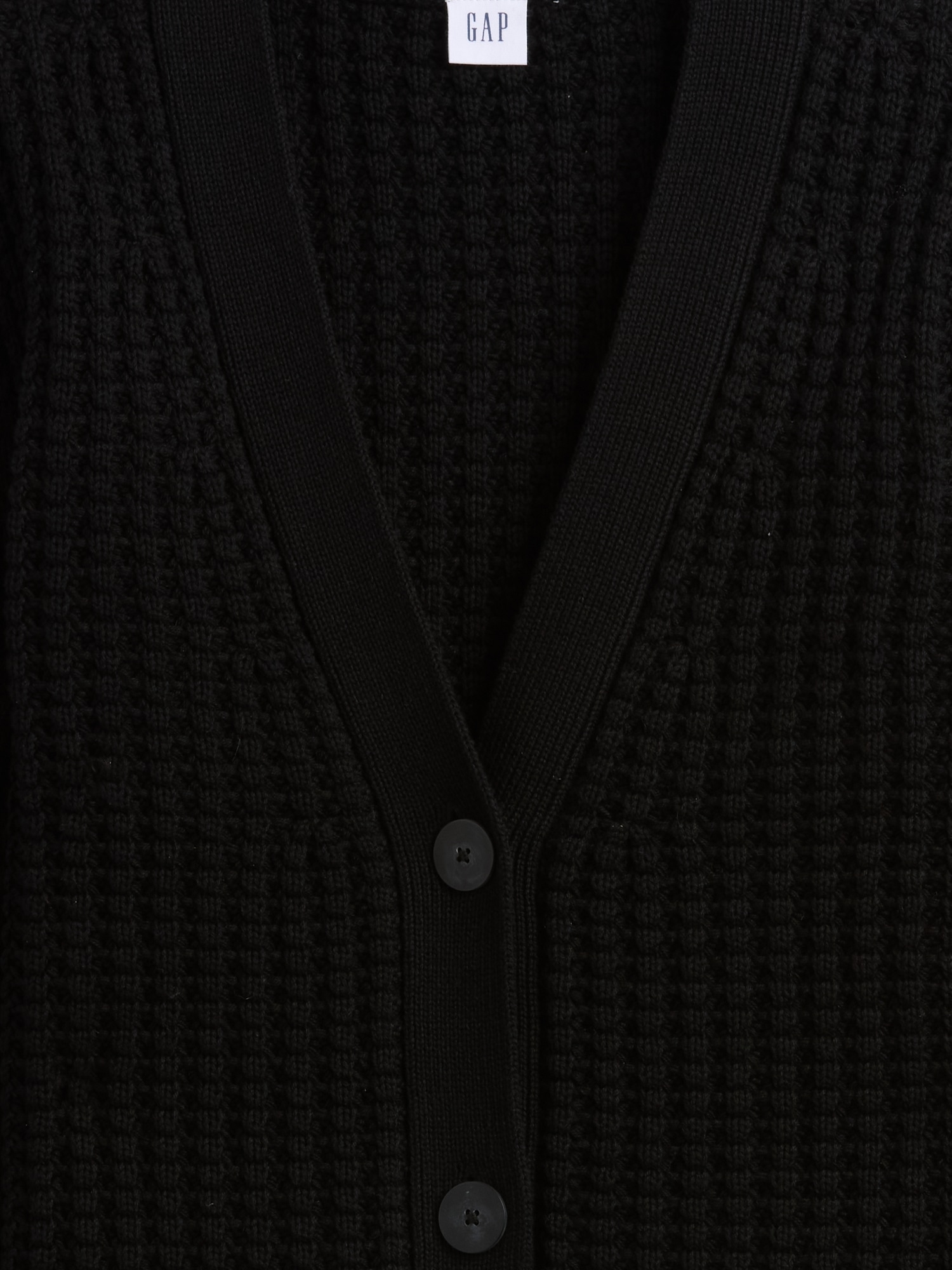 Gap Factory Relaxed Waffle-knit Cardigan In Blue
