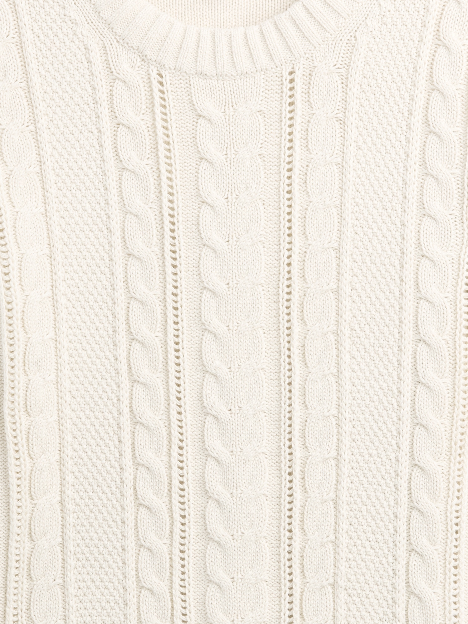 Gap Factory Cable-knit Crewneck Sweater In White