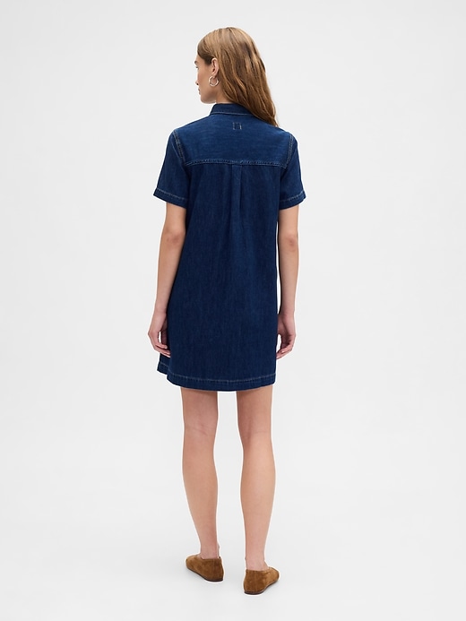 Image number 2 showing, Relaxed Denim Mini Dress