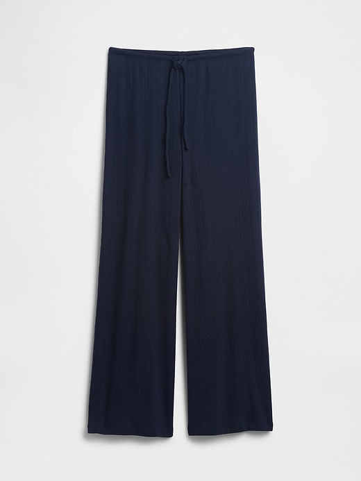 Image number 4 showing, Relaxed Pointelle Wide-Leg PJ Pants
