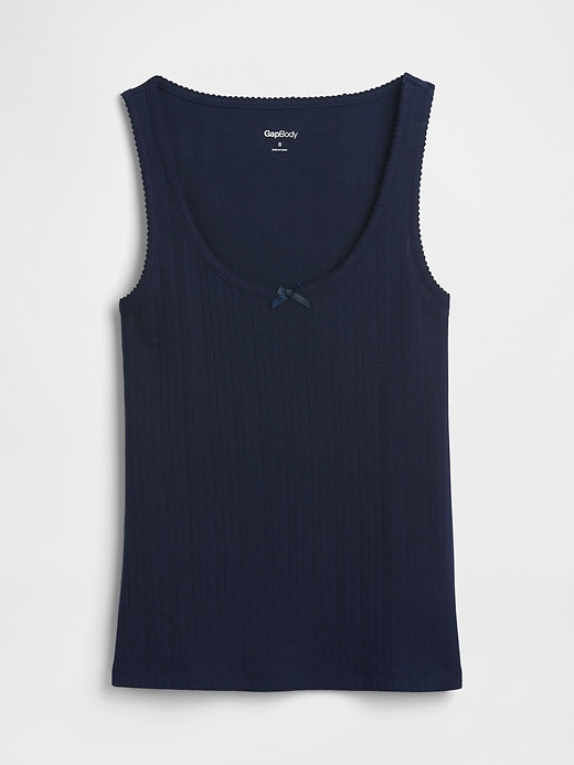 Image number 4 showing, Pointelle Scoopneck PJ Tank Top