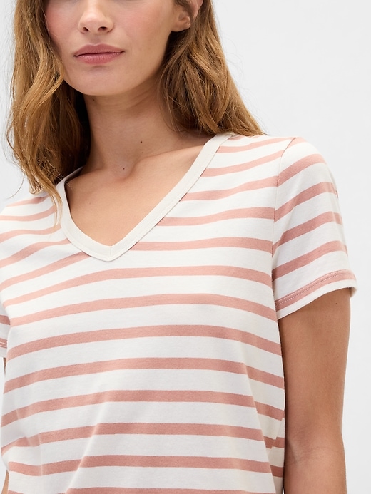 Image number 4 showing, Favorite Stripe V-Neck T-Shirt