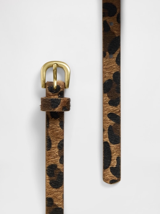 Image number 2 showing, Skinny Vegan-Leather Print Belt