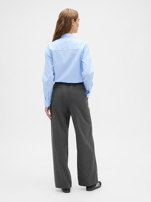 Image number 4 showing, Recycled Mid Rise Easy Wide-Leg Pants