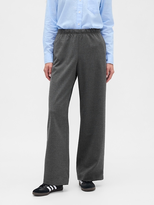 Image number 2 showing, Recycled Mid Rise Easy Wide-Leg Pants